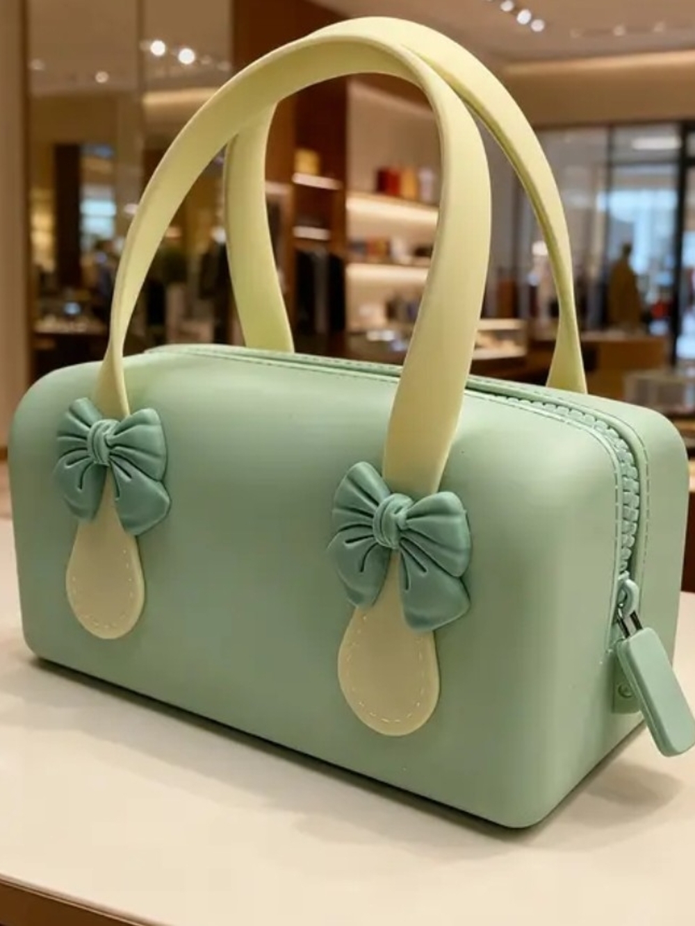 Mint Green Bow Jelly Baby Bag